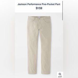 NWT Peter Millar Jackson Performance Pants 38x32 Khaki